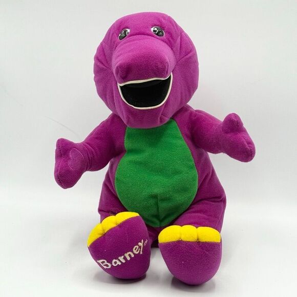 Playskool Vintage 1998 Play Along Barney Plush - Picture 1 of 10
